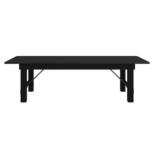 English Elm HERCULES Commercial Farmhouse Folding Table - Durable Solid Pine Design for Dining & Events, 10 Seats Black Wash 9'L x 40"W XA-F-108X40-BW-GG