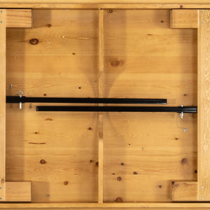 English Elm HERCULES Commercial Farmhouse Folding Table - Durable Solid Pine Design for Dining & Events, 10 Seats Light Natural 9'L x 40"W XA-F-108X40-LN-GG