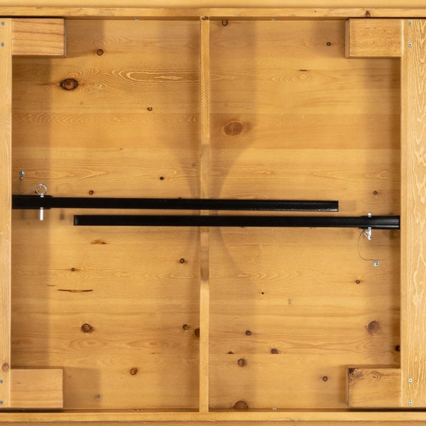 English Elm HERCULES Commercial Farmhouse Folding Table - Durable Solid Pine Design for Dining & Events, 10 Seats Light Natural 9'L x 40"W XA-F-108X40-LN-GG