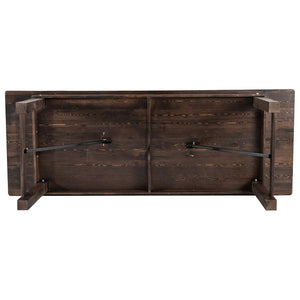 English Elm HERCULES Commercial Farmhouse Folding Table - Durable Solid Pine Design for Dining & Events, 10 Seats Mahogany 9'L x 40"W XA-F-108X40-MG-GG