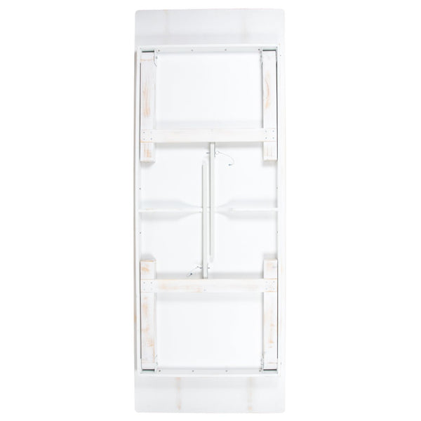 English Elm HERCULES Commercial Farmhouse Folding Table - Durable Solid Pine Design for Dining & Events, 10 Seats Antique Rustic White 9'L x 40"W XA-F-108X40-WH-GG