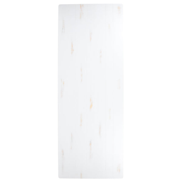 English Elm HERCULES Commercial Farmhouse Folding Table - Durable Solid Pine Design for Dining & Events, 10 Seats Antique Rustic White 9'L x 40"W XA-F-108X40-WH-GG