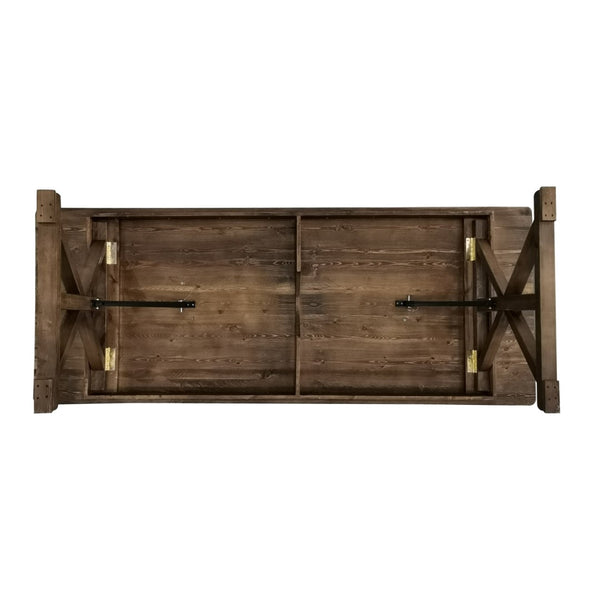 English Elm HERCULES Folding Farm Table - Solid Pine Design with X Legs for Stylish Dining and Easy Storage Antique Rustic 9'L x 40"W XA-F-108X40-XLEGS-GG