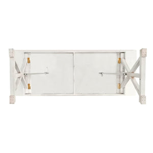 English Elm HERCULES Folding Farm Table - Solid Pine Design with X Legs for Stylish Dining and Easy Storage Antique Rustic White 9'L x 40"W XA-F-108X40-XLEGS-WH-GG