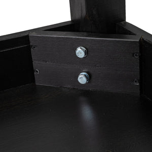 English Elm HERCULES Solid Pine Farm Dining Table – Rustic Charm for Family Meals & Gatherings in Any Space Black Wash 30"W x 46"L XA-F-46X30-BW-GG