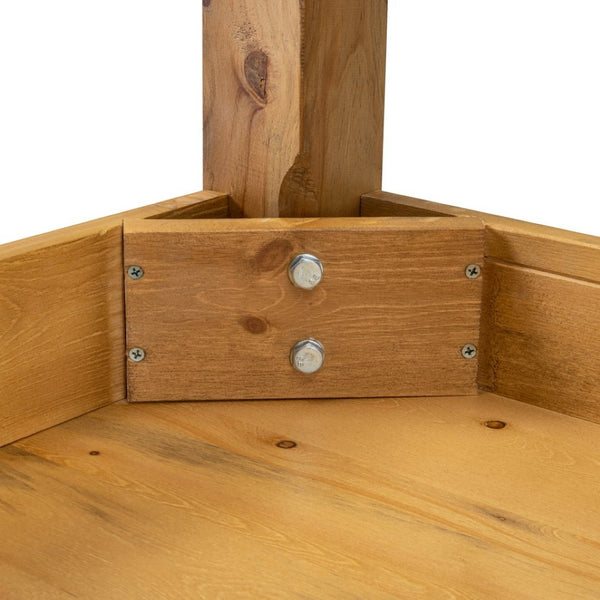 English Elm HERCULES Solid Pine Farm Dining Table – Rustic Charm for Family Meals & Gatherings in Any Space Light Natural 30"W x 46"L XA-F-46X30-LN-GG