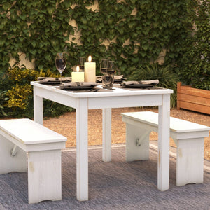 English Elm HERCULES Solid Pine Farm Dining Table – Rustic Charm for Family Meals & Gatherings in Any Space Antique Rustic White 30"W x 46"L XA-F-46X30-WH-GG