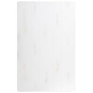 English Elm HERCULES Solid Pine Farm Dining Table – Rustic Charm for Family Meals & Gatherings in Any Space Antique Rustic White 30"W x 46"L XA-F-46X30-WH-GG