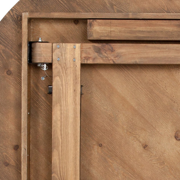 English Elm HERCULES Series Round Dining Table | Farmhouse Charm with Rustic Pine & Space-Saving Design for 8 XA-F-60-RD-GG