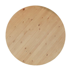 English Elm HERCULES Farmhouse Folding Table - Commercial Grade Solid Pine Dining Table for Events & Gatherings Light Natural 60" Round XA-F-60-RD-LN-GG