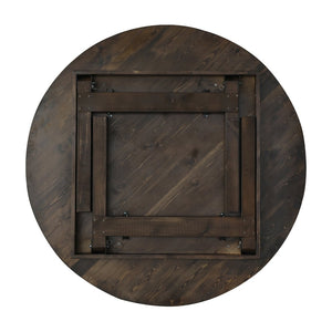 English Elm HERCULES Farmhouse Folding Table - Commercial Grade Solid Pine Dining Table for Events & Gatherings Mahogany 60" Round XA-F-60-RD-MG-GG