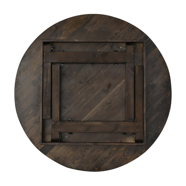 English Elm HERCULES Farmhouse Folding Table - Commercial Grade Solid Pine Dining Table for Events & Gatherings Mahogany 60" Round XA-F-60-RD-MG-GG