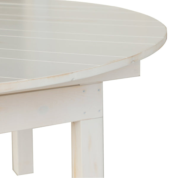 English Elm HERCULES Farmhouse Folding Table - Commercial Grade Solid Pine Dining Table for Events & Gatherings White 60" Round XA-F-60-RD-WH-GG
