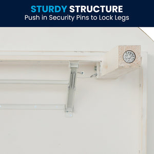 English Elm HERCULES Farmhouse Folding Table - Commercial Grade Solid Pine Dining Table for Events & Gatherings White 60" Round XA-F-60-RD-WH-GG