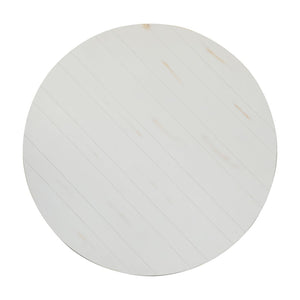 English Elm HERCULES Farmhouse Folding Table - Commercial Grade Solid Pine Dining Table for Events & Gatherings White 60" Round XA-F-60-RD-WH-GG