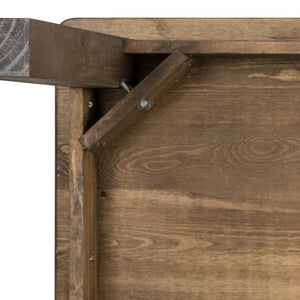 English Elm HERCULES Solid Pine Farm Dining Table - Rustic Charm for Family Gatherings and Everyday Use Antique Rustic 38"W x 60"L XA-F-60X38-GG