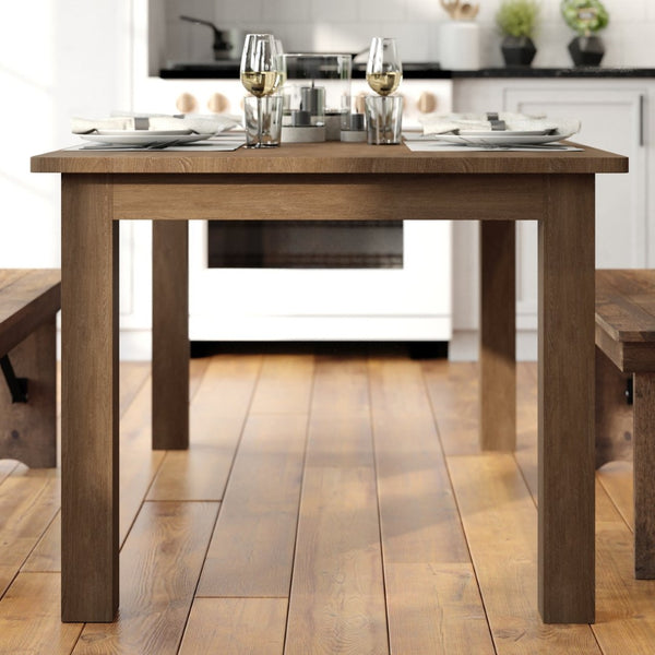 English Elm HERCULES Solid Pine Farm Dining Table - Rustic Charm for Family Gatherings and Everyday Use Antique Rustic 38"W x 60"L XA-F-60X38-GG