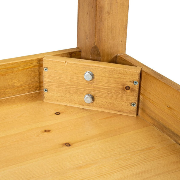 English Elm HERCULES Solid Pine Farm Dining Table - Rustic Charm for Family Gatherings and Everyday Use Light Natural 38"W x 60"L XA-F-60X38-LN-GG