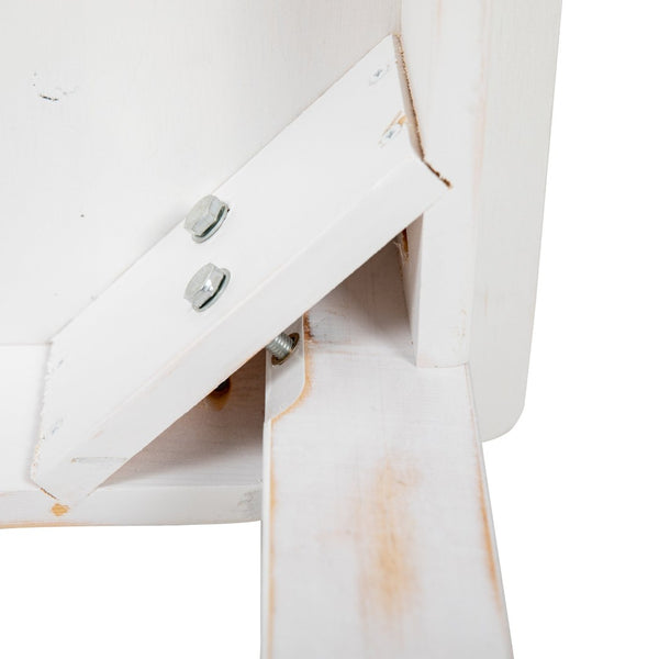 English Elm HERCULES Solid Pine Farm Dining Table - Rustic Charm for Family Gatherings and Everyday Use Antique Rustic White 38"W x 60"L XA-F-60X38-WH-GG