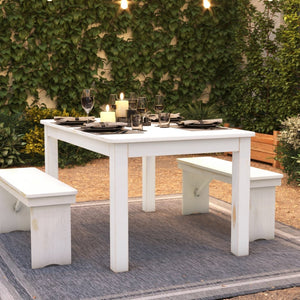 English Elm HERCULES Solid Pine Farm Dining Table - Rustic Charm for Family Gatherings and Everyday Use Antique Rustic White 38"W x 60"L XA-F-60X38-WH-GG