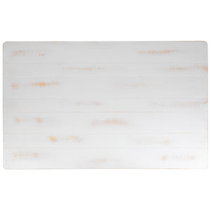 English Elm HERCULES Solid Pine Farm Dining Table - Rustic Charm for Family Gatherings and Everyday Use Antique Rustic White 38"W x 60"L XA-F-60X38-WH-GG