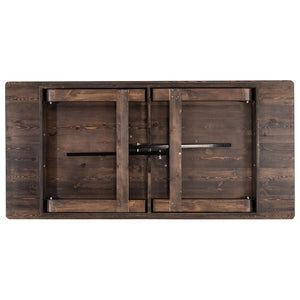 English Elm HERCULES Solid Pine Folding Farm Table – Rustic Charm & Durable Design for Indoor or Outdoor Use Mahogany 7'L x 40"W XA-F-84X40-MG-GG