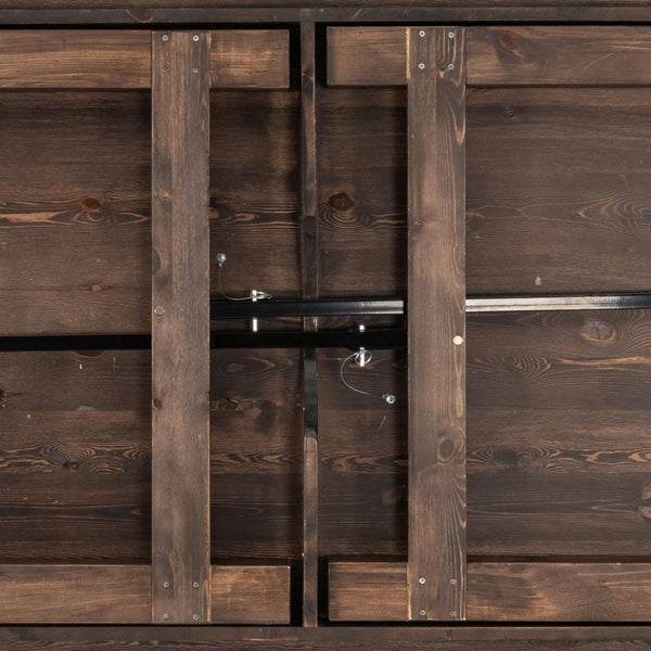 English Elm HERCULES Solid Pine Folding Farm Table – Rustic Charm & Durable Design for Indoor or Outdoor Use Mahogany 7'L x 40"W XA-F-84X40-MG-GG