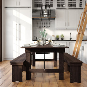 English Elm HERCULES Solid Pine Folding Farm Table – Rustic Charm & Durable Design for Indoor or Outdoor Use Mahogany 7'L x 40"W XA-F-84X40-MG-GG