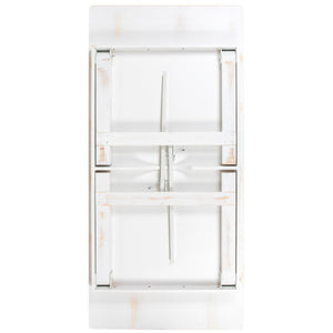 English Elm HERCULES Solid Pine Folding Farm Table – Rustic Charm & Durable Design for Indoor or Outdoor Use Antique Rustic White 7'L x 40"W XA-F-84X40-WH-GG