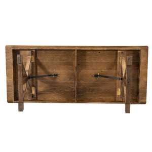 English Elm HERCULES Solid Pine Folding Farm Table – Elegant Design for Dining, Events & Versatile Spaces Antique Rustic 7'L x 40"W XA-F-84X40-XLEGS-GG