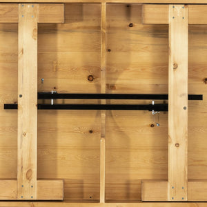 English Elm HERCULES 96" Farmhouse Folding Table - Solid Pine with Heavy-Duty Design for Dining & Events Light Natural 8'L x 40"W XA-F-96X40-LN-GG