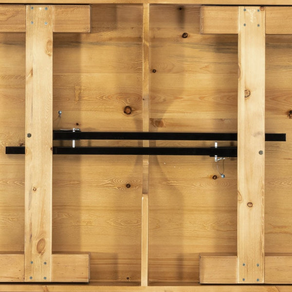 English Elm HERCULES 96" Farmhouse Folding Table - Solid Pine with Heavy-Duty Design for Dining & Events Light Natural 8'L x 40"W XA-F-96X40-LN-GG