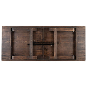 English Elm HERCULES 96" Farmhouse Folding Table - Solid Pine with Heavy-Duty Design for Dining & Events Mahogany 8'L x 40"W XA-F-96X40-MG-GG