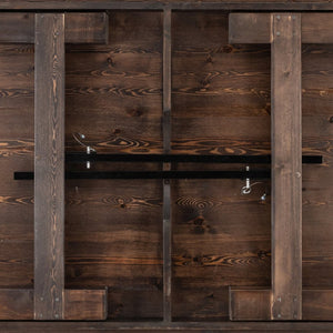 English Elm HERCULES 96" Farmhouse Folding Table - Solid Pine with Heavy-Duty Design for Dining & Events Mahogany 8'L x 40"W XA-F-96X40-MG-GG