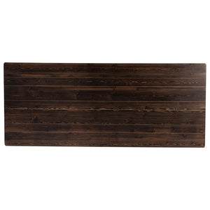 English Elm HERCULES 96" Farmhouse Folding Table - Solid Pine with Heavy-Duty Design for Dining & Events Mahogany 8'L x 40"W XA-F-96X40-MG-GG