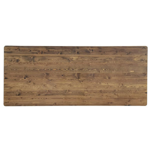 English Elm HERCULES Solid Pine Folding Farm Table with X Legs - Rustic Charm for Dining and Events, 880 lbs Capacity Antique Rustic 8'L x 40"W XA-F-96X40-XLEGS-GG