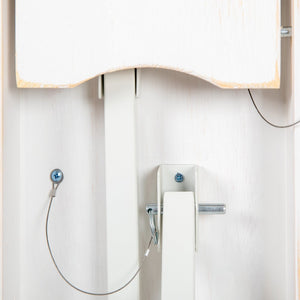 English Elm HERCULES Folding Farm Table and Bench Set - Sturdy Pinewood Design for Indoor and Outdoor Events Antique Rustic White 8'L x 40"W XA-FARM-2-WH-GG