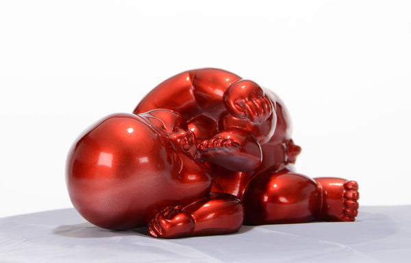 Vig Furniture Xd0054 Modern Red Baby Playing Sculpture - Exquisite Craftsmanship For Your Decorative Collection! Red  Vgth-xd0054-red