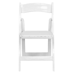 English Elm 2 Pack HERCULES Series Elegant Wood Folding Chairs with Detachable Vinyl Seats for Events & Home White 2-XF-2901-WH-WOOD-GG