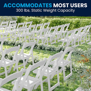 English Elm 2 Pack HERCULES Series Elegant Wood Folding Chairs with Detachable Vinyl Seats for Events & Home White 2-XF-2901-WH-WOOD-GG