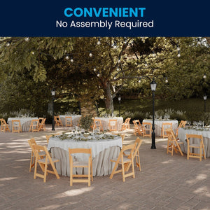 English Elm 2 Pack HERCULES Series Elegant Wood Folding Chairs with Detachable Vinyl Seats for Events & Home Natural 2-XF-2903-NAT-WOOD-GG