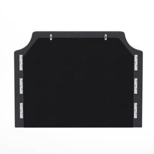 English Elm Adeline Contoured Headboard with Integrated Charging Station, Stylish Upholstery & Easy Installation Gray Linen Twin XH-8420F-T-GRY-GG