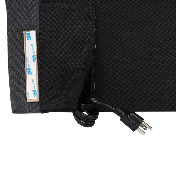 English Elm Adeline Contoured Headboard with Integrated Charging Station, Stylish Upholstery & Easy Installation Gray Linen Twin XH-8420F-T-GRY-GG