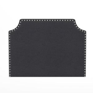 English Elm Adeline Contoured Headboard with Integrated Charging Station, Stylish Upholstery & Easy Installation Gray Linen Twin XH-8420F-T-GRY-GG