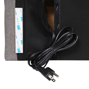 English Elm Hugo Upholstered Headboard with Integrated Charging Hub – Modern Faux Linen Design for Bedrooms Gray Twin XH-8461-T-GRY-GG