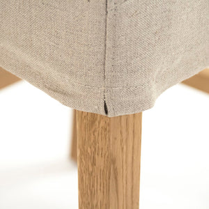 Avignon Slipcover Counter Stool Natural Oak, Natural Linen XL2001 Counter Stool E255 A003 Zentique