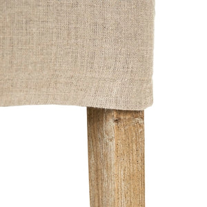 Avignon Slipcover Counter Stool Limed Grey Oak, Blue Striped Khaki Linen XL2001 Counter Stool E272 A033 Zentique