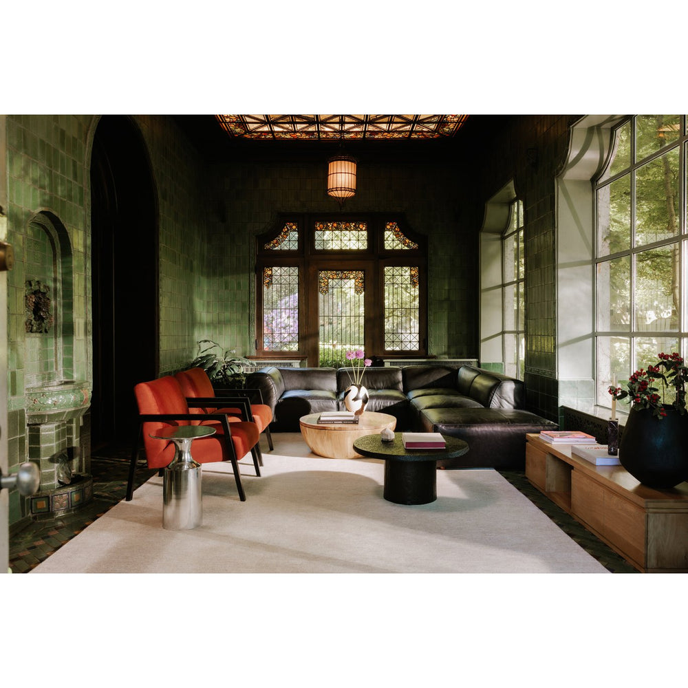 Moe's Home Form Modular Sectional In Vantage Black - Stylish, Versatile Design With Luxurious Top-grain Leather Black Upholstery, Full Top,Grain Leather,Solid Wood And  Plywood Frame Xq-1003-02