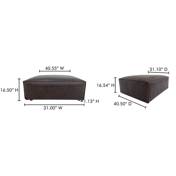 Moe's Home Form Brown Leather Modular Sectional Sofa – Versatile Comfort For Stylish Living And Relaxation Brown Full Top,Grain Leather,Solid Wood And Plywood Frame Xq-1003-20
