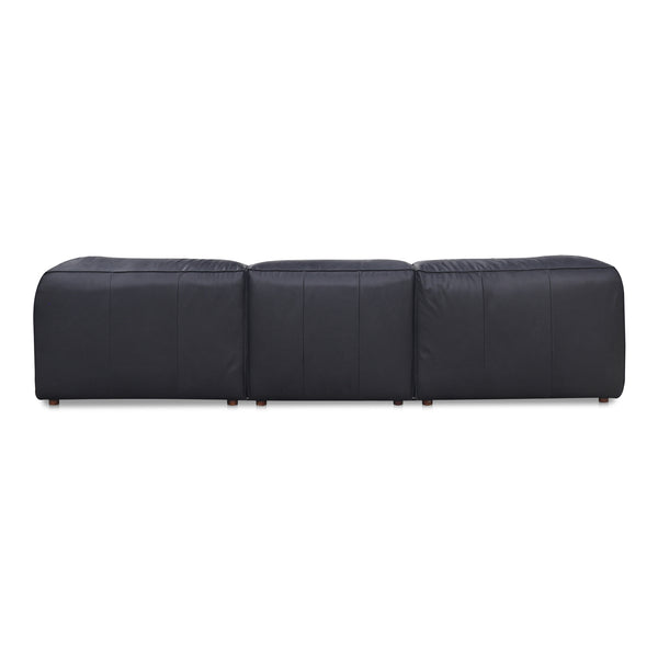 Moe's Home Form Modular Sectional In Vantage Black - Stylish, Versatile Design With Luxurious Top-grain Leather Black Upholstery, Full Top,Grain Leather Xq-1004-02